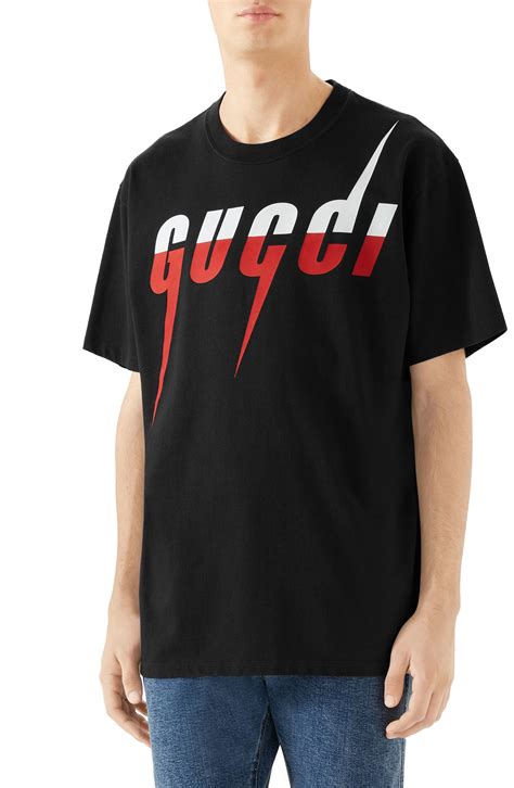 t shirt gucci falsa|gucci blade t shirt real.